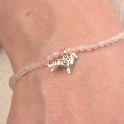 Golden Retriever Crystal Bracelet - Personalised - MYLEE London