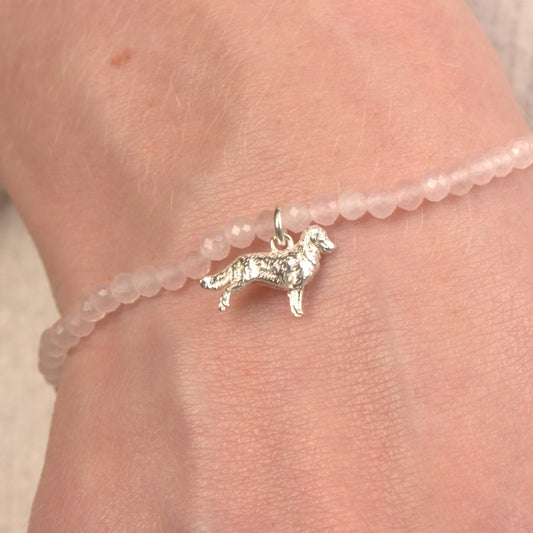 Golden Retriever Crystal Bracelet - Personalised - MYLEE London