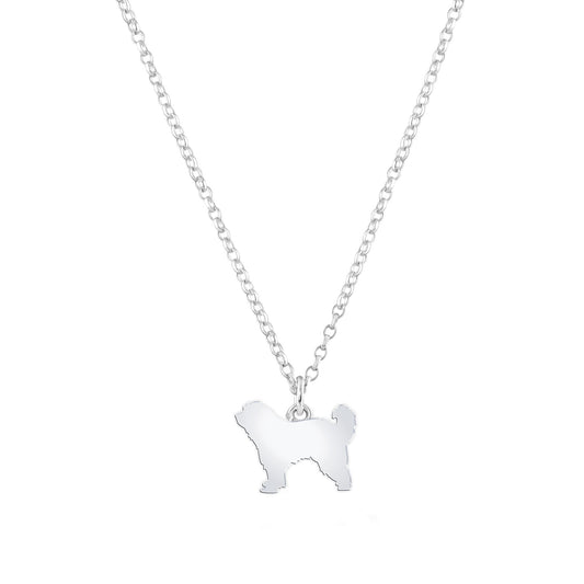 Great Pyrenees Silhouette Silver Necklace - Personalised - MYLEE London