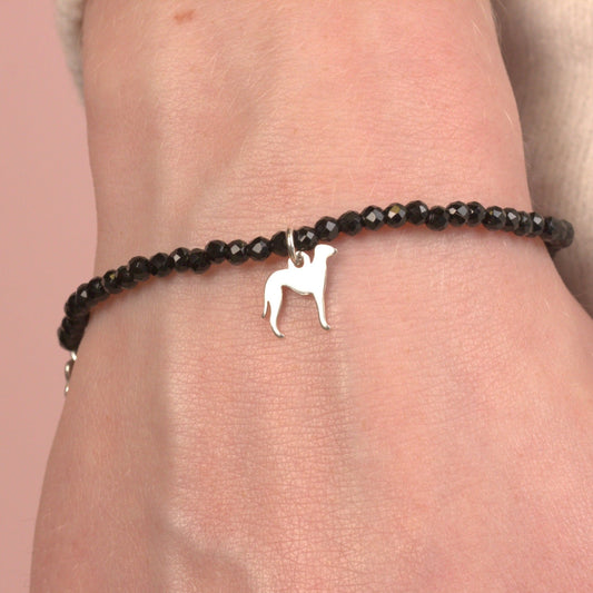 Greyhound Silhouette Crystal Bracelet - Personalised - MYLEE London