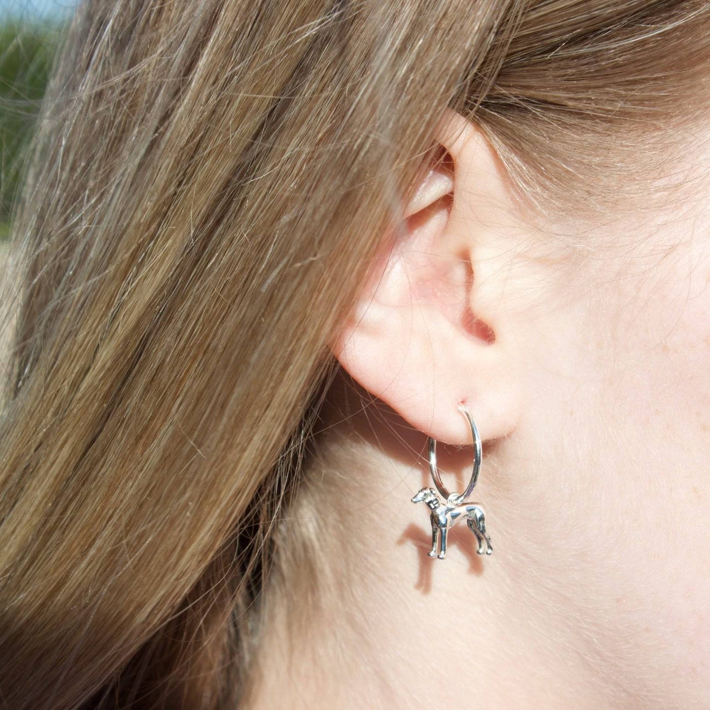 Greyhound Silver Earrings - MYLEE London