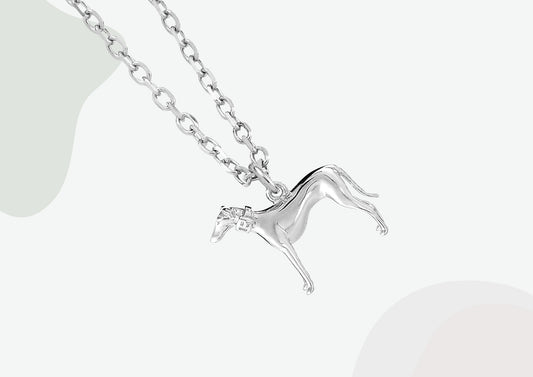 Greyhound Silver Necklace - Personalised - MYLEE London