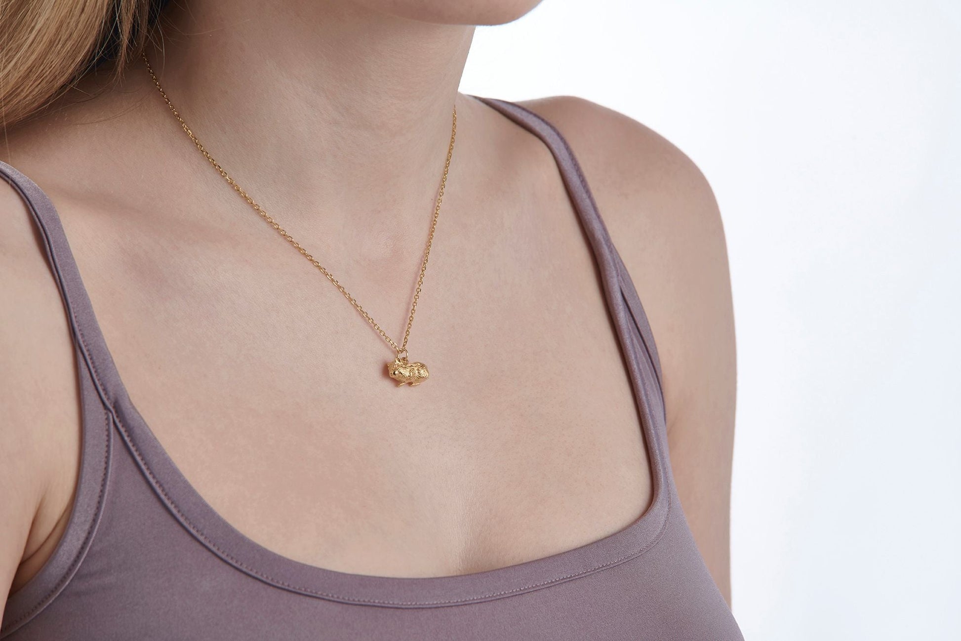 Guinea Pig Gold Necklace - Personalised - MYLEE London