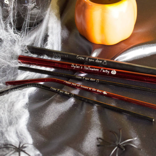 Halloween Personalised Metal Straws - MYLEE London