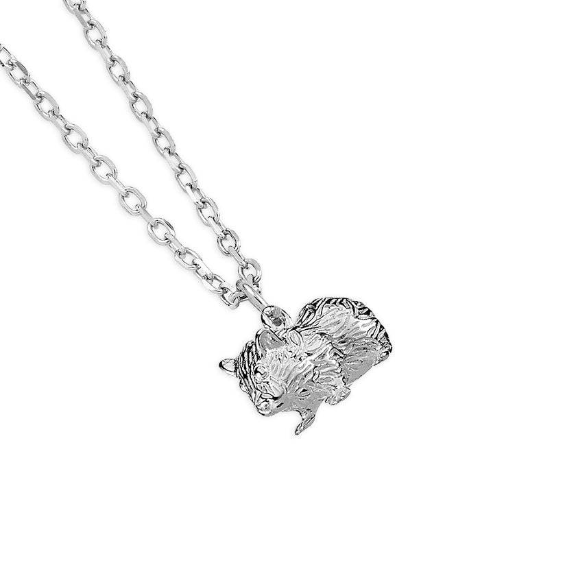 Hamster Silver Necklace - Personalised - MYLEE London