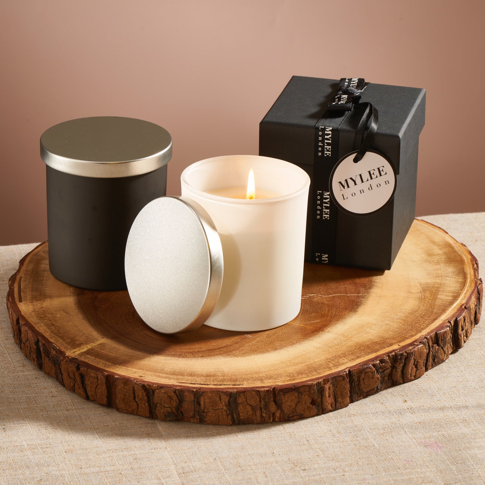 Housewarming Soy Wax Scented Candle With Personalised Metal Lid - MYLEE London