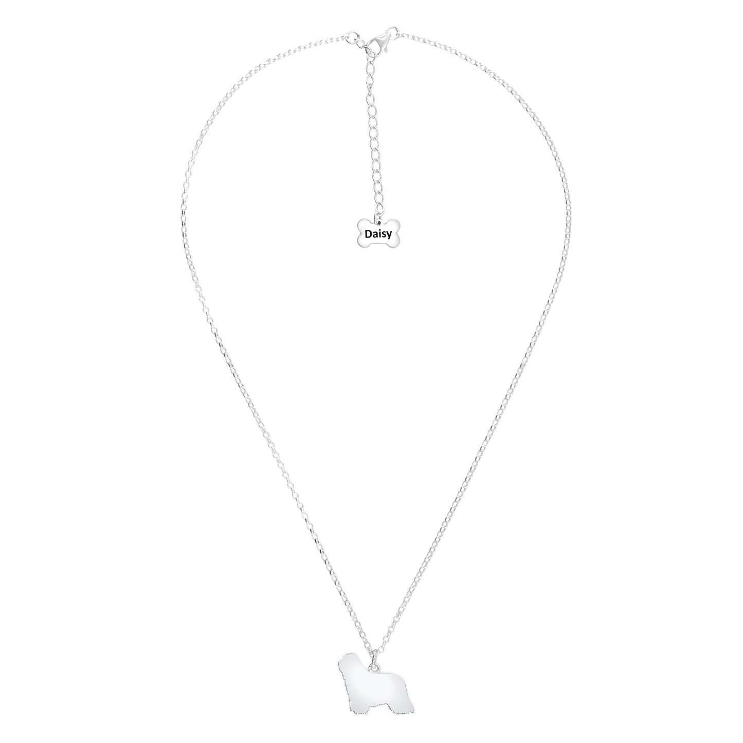 Komodor Silhouette Silver Necklace - Personalised - MYLEE London