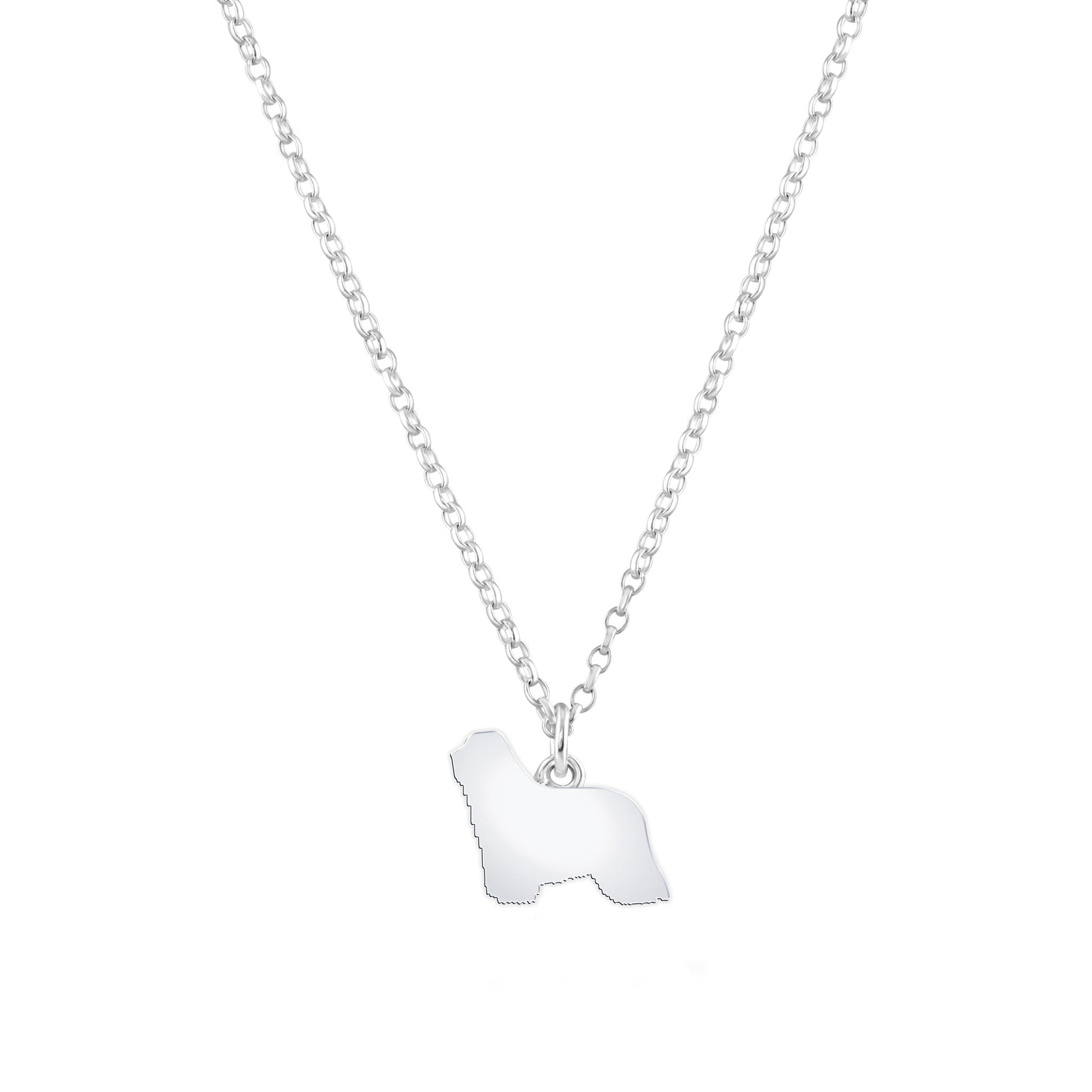 Komodor Silhouette Silver Necklace - Personalised - MYLEE London