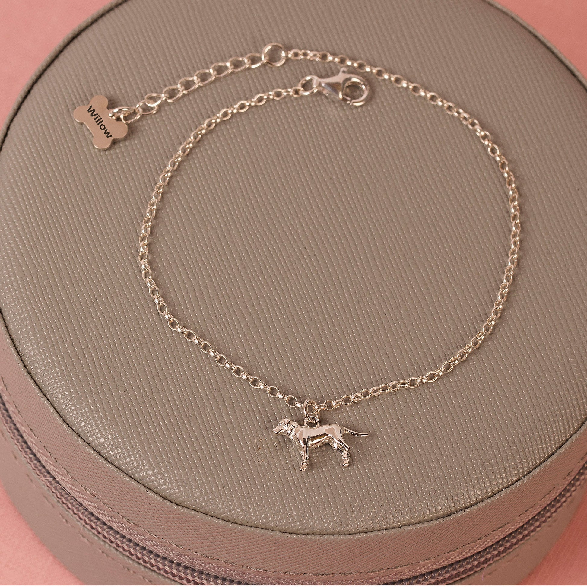 Labrador Dainty Chain Bracelet - Personalised - Sterling Silver - MYLEE London