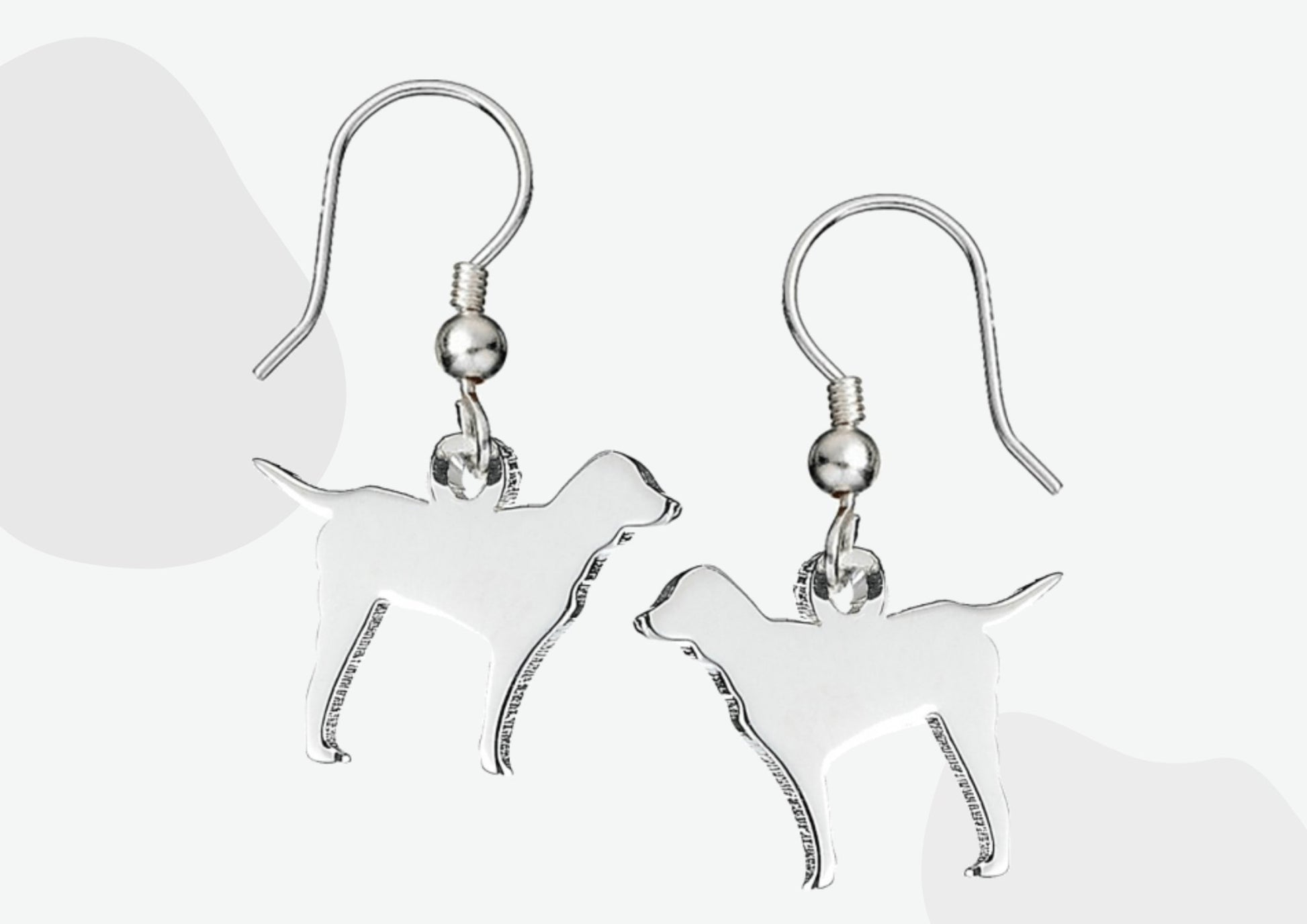 Labrador Silhouette Silver Earrings - MYLEE London