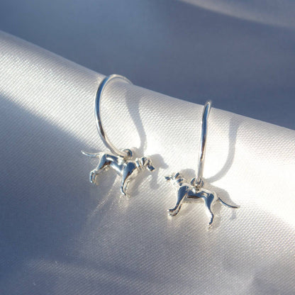 Labrador Silver Earrings - MYLEE London