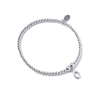 Letter Initial Sterling Silver Ball Bead Bracelet - MYLEE London