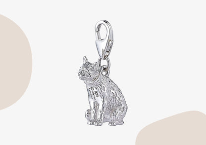 Long-Haired Cat Silver Charm - MYLEE London