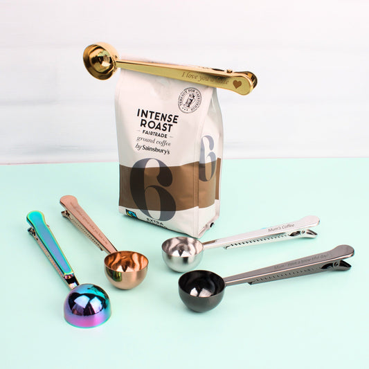 Mother's Day Personalised Coffee Spoon and Bag Clip - MYLEE London