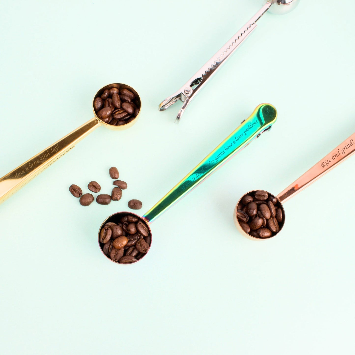 Mother's Day Personalised Coffee Spoon and Bag Clip - MYLEE London