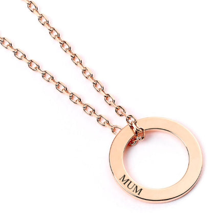 Mother's Day Rose Gold Personalised Ring Necklace - MYLEE London