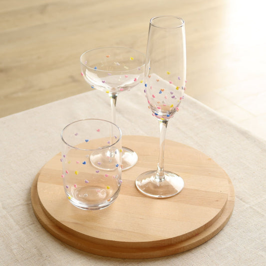 Multicoloured Love Heart Glasses - MYLEE London