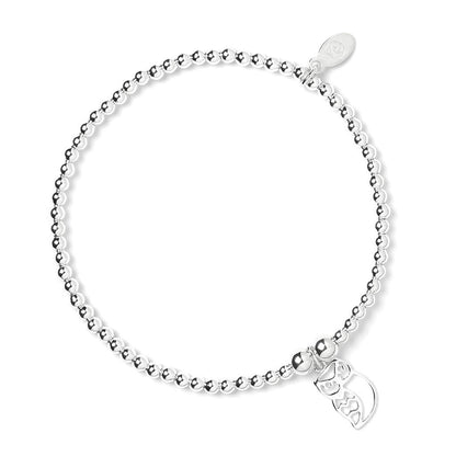 Owl on Silver Ball Bead Bracelet - MYLEE London