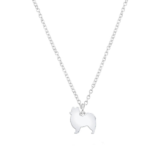 Papillon Silhouette Silver Necklace - Personalised - MYLEE London