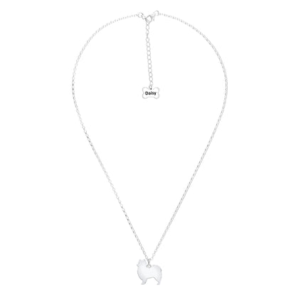 Papillon Silhouette Silver Necklace - Personalised - MYLEE London