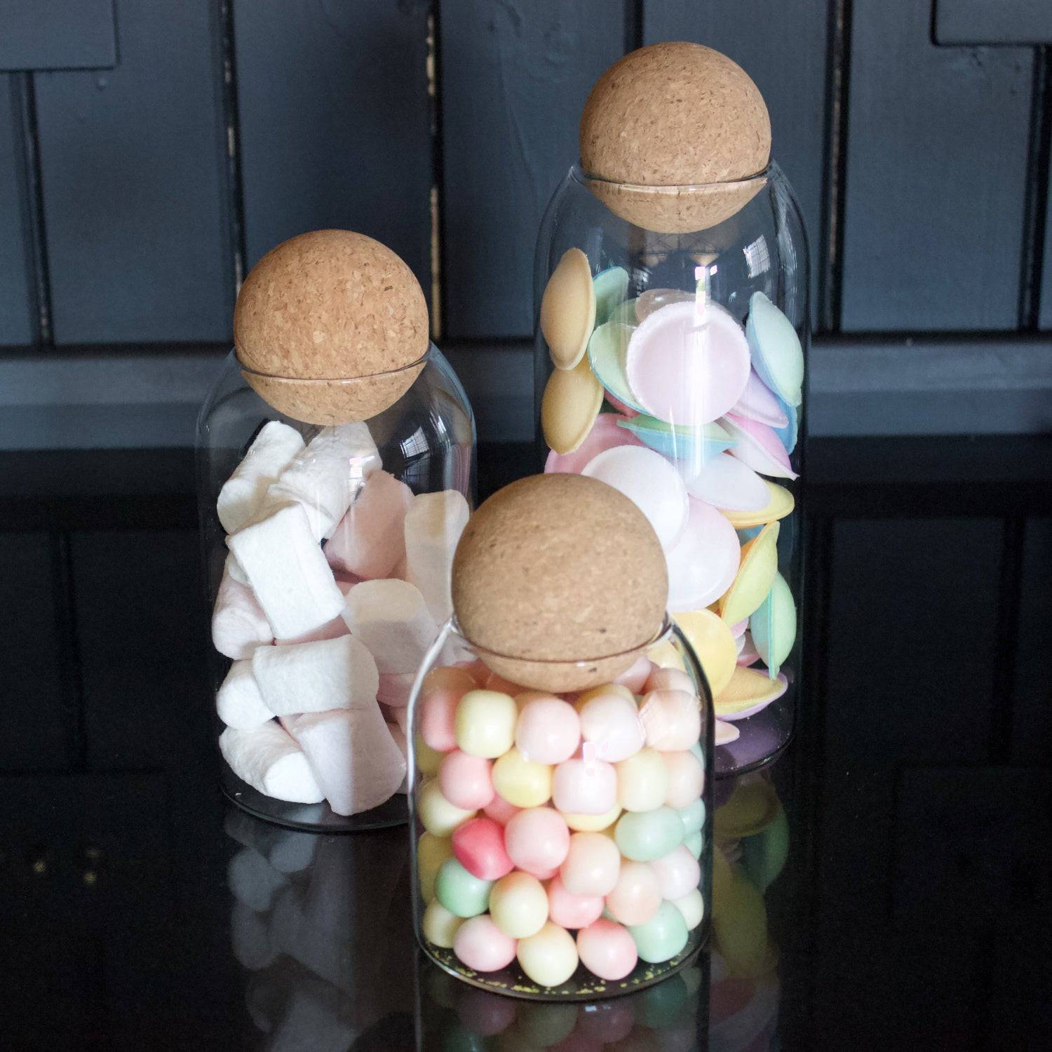 Personalised Glass Storage Jars with Cork Stopper - MYLEE London