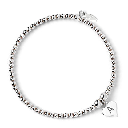 Personalised Heart Bracelet - Sterling Silver - MYLEE London