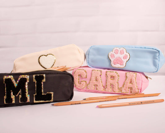 Personalised Pencil Case with Glitter or Pearl Letters - MYLEE London