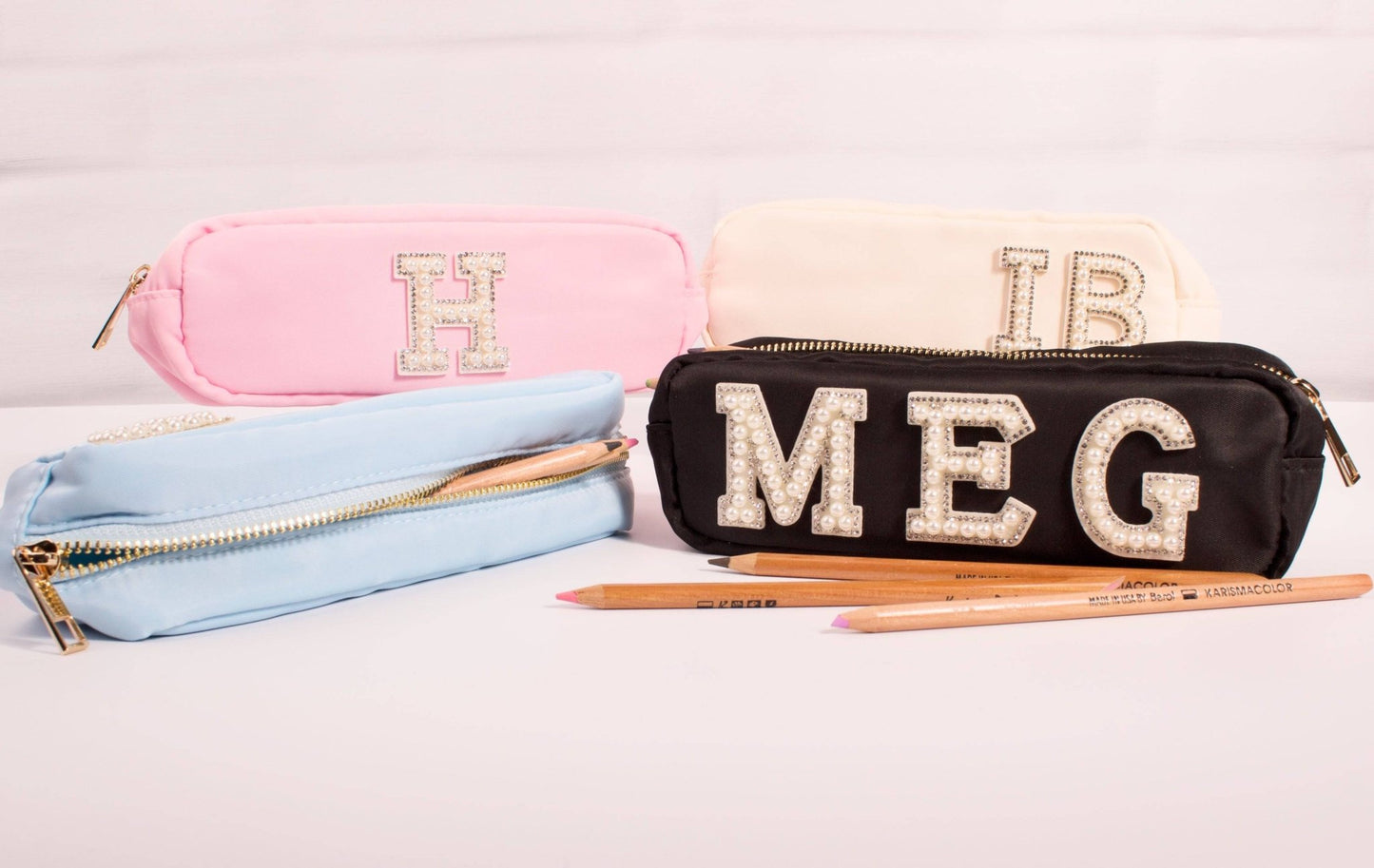 Personalised Pencil Case with Glitter or Pearl Letters - MYLEE London