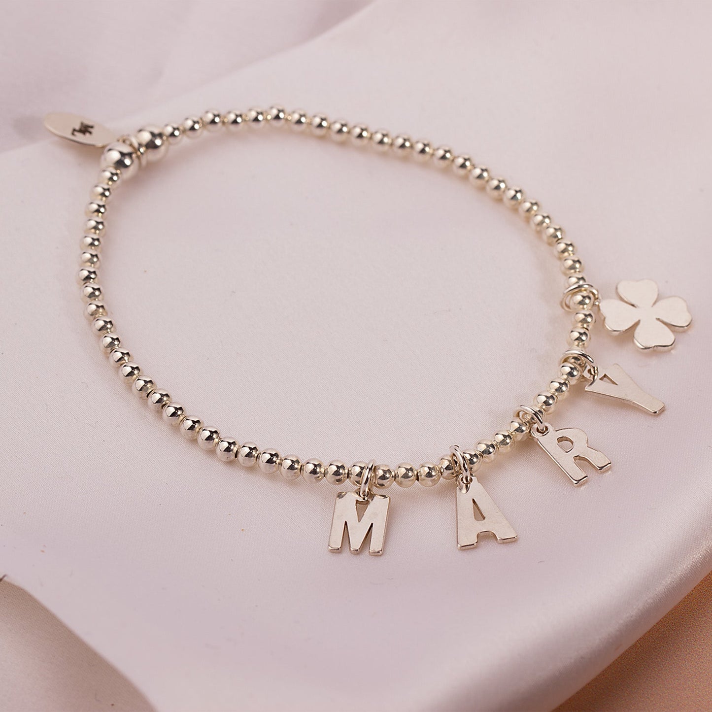 Personalised Silver Name Bracelet With Charm - MYLEE London