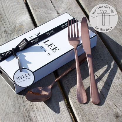 Personalised Stainless Steel 3 Piece Cutlery Set - MYLEE London