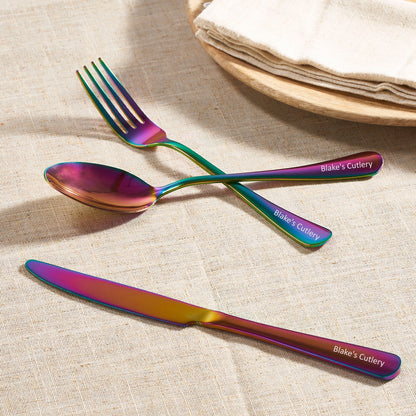 Personalised Stainless Steel 3 Piece Cutlery Set - MYLEE London