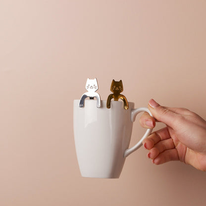 Personalised Stainless Steel Cat Tea Spoon - MYLEE London