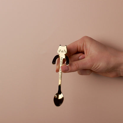 Personalised Stainless Steel Cat Tea Spoon - MYLEE London