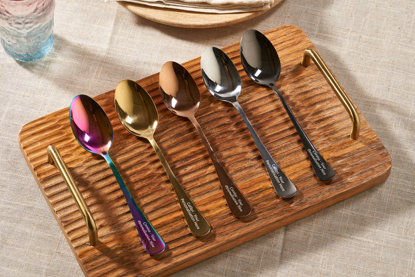 Personalised Stainless Steel Dessert Spoon - MYLEE London