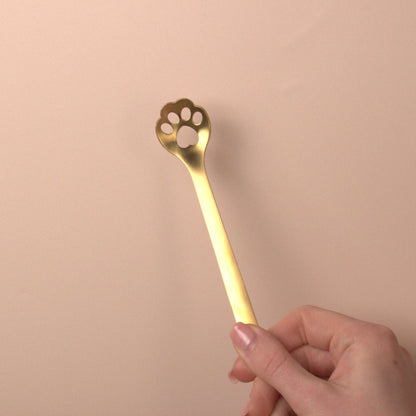 Personalised Stainless Steel Paw Print Spoon - MYLEE London
