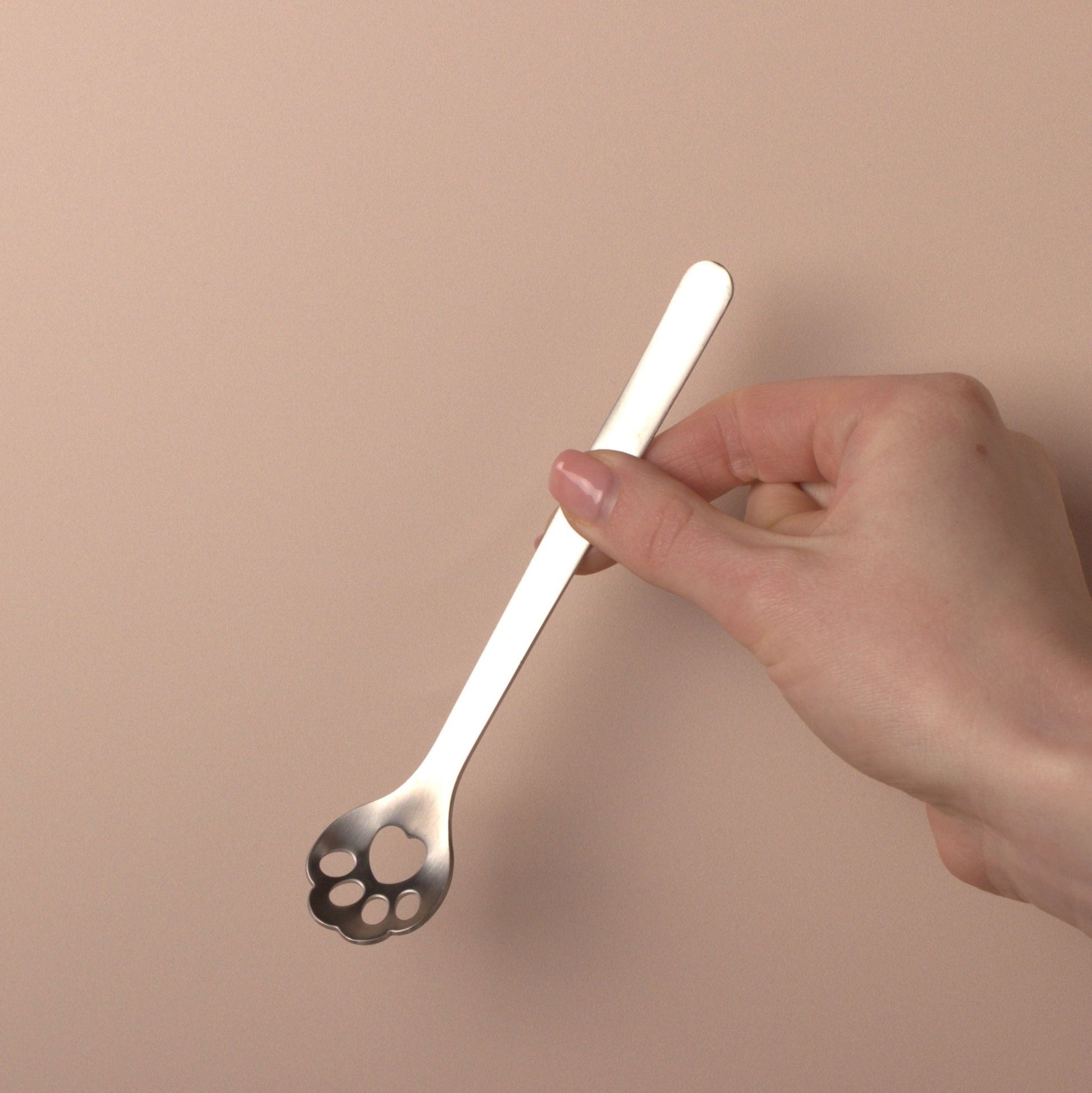 Personalised Stainless Steel Paw Print Spoon - MYLEE London