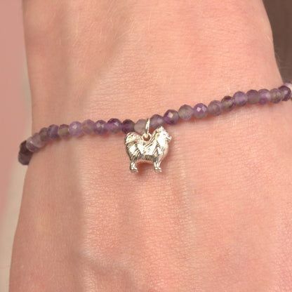 Pomeranian Crystal Bracelet - Personalised - MYLEE London