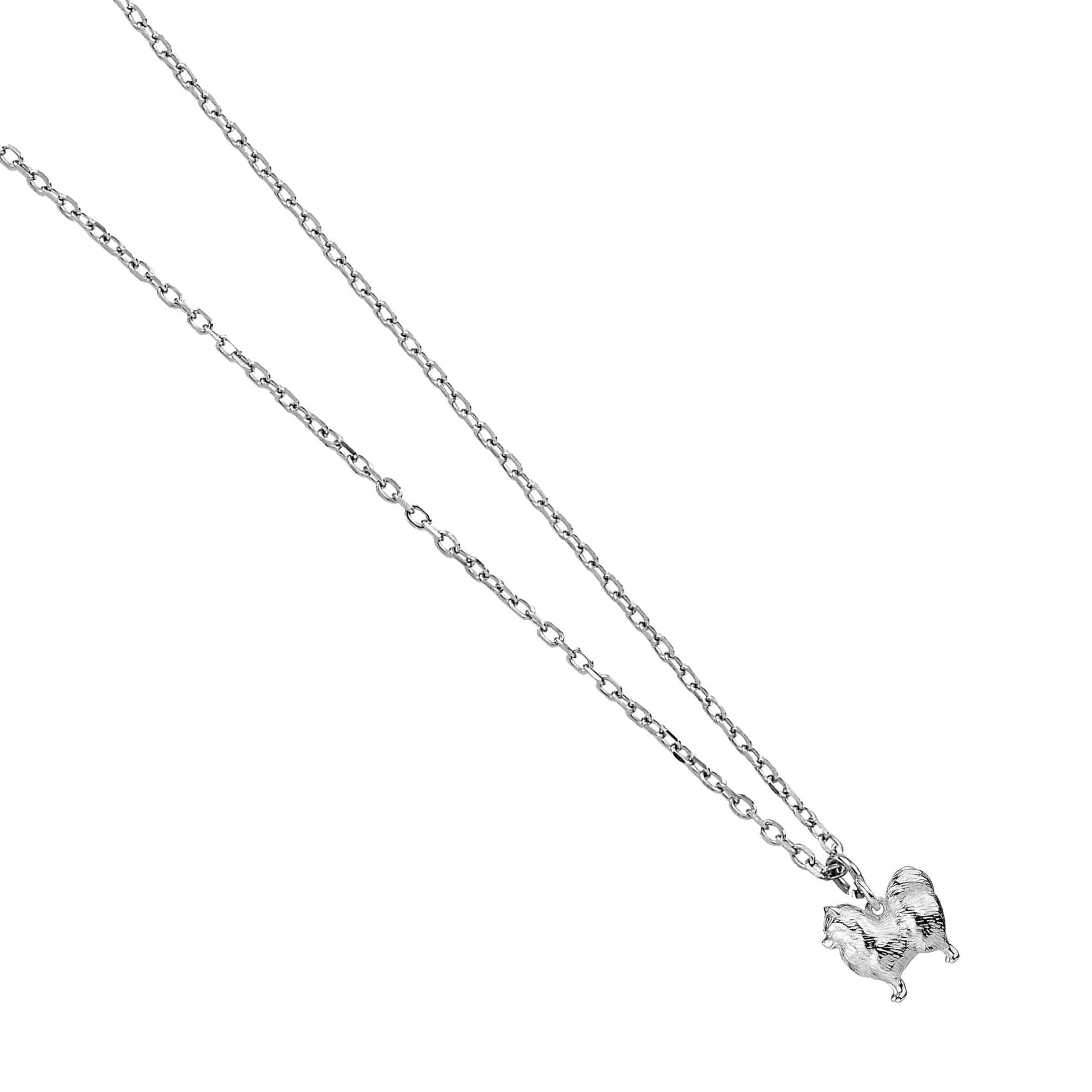 Pomeranian Silver Necklace - Personalised - MYLEE London