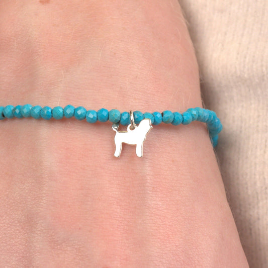 Poodle Silhouette Crystal Bracelet - Personalised - MYLEE London