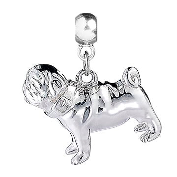 Pug Silver Charm - MYLEE London