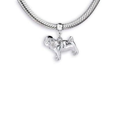 Pug Silver Charm - MYLEE London