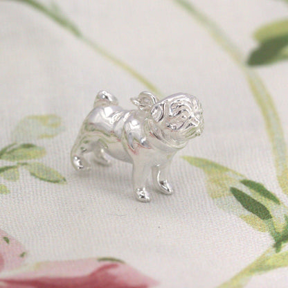 Pug Silver Charm - MYLEE London