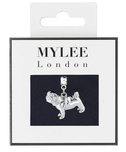 Pug Silver Plated Charm - MYLEE London