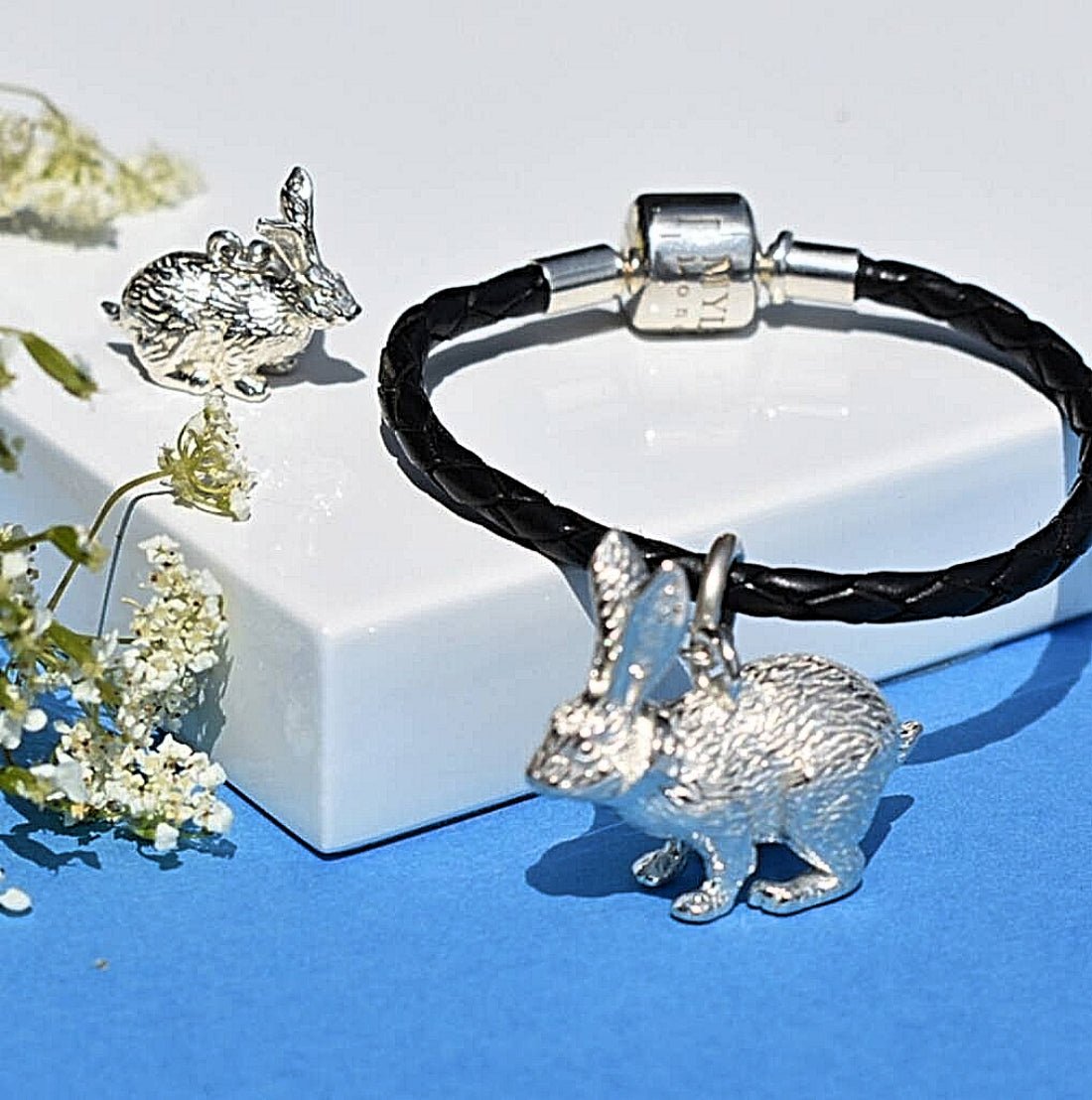 Rabbit Silver Keyring - Personalised - MYLEE London