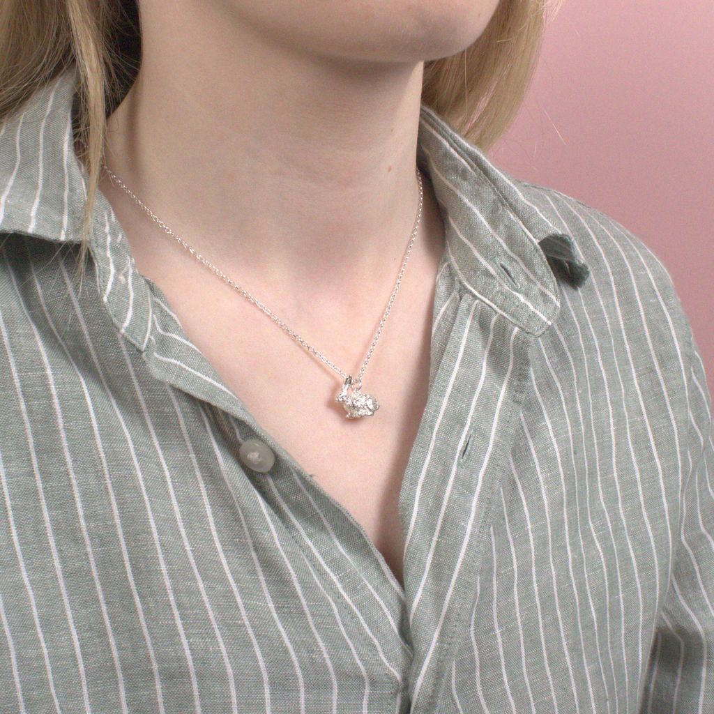 Rabbit Silver Necklace - Personalised - MYLEE London