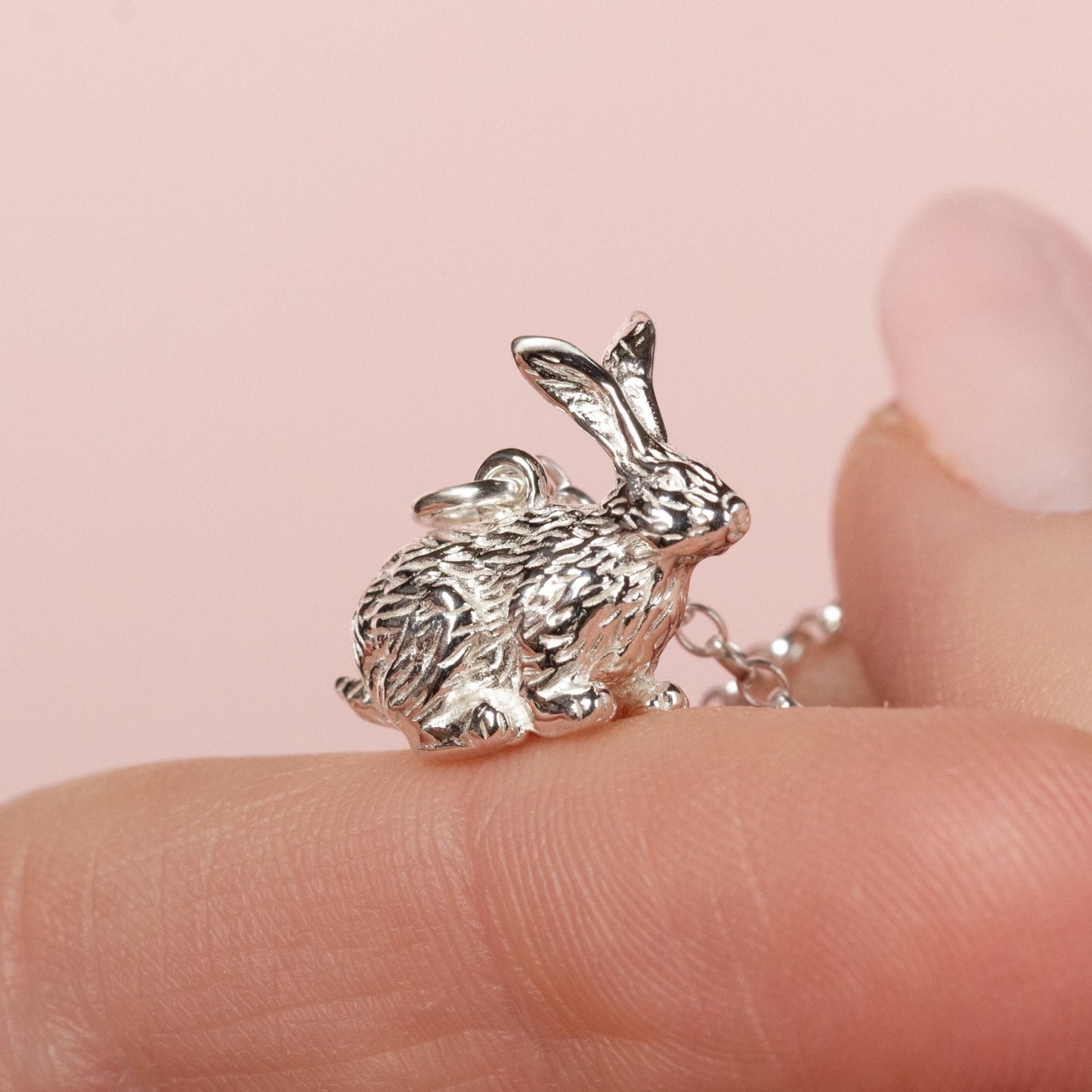 Rabbit Silver Necklace - Personalised - MYLEE London
