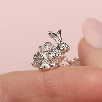 Rabbit Silver Necklace - Personalised - MYLEE London