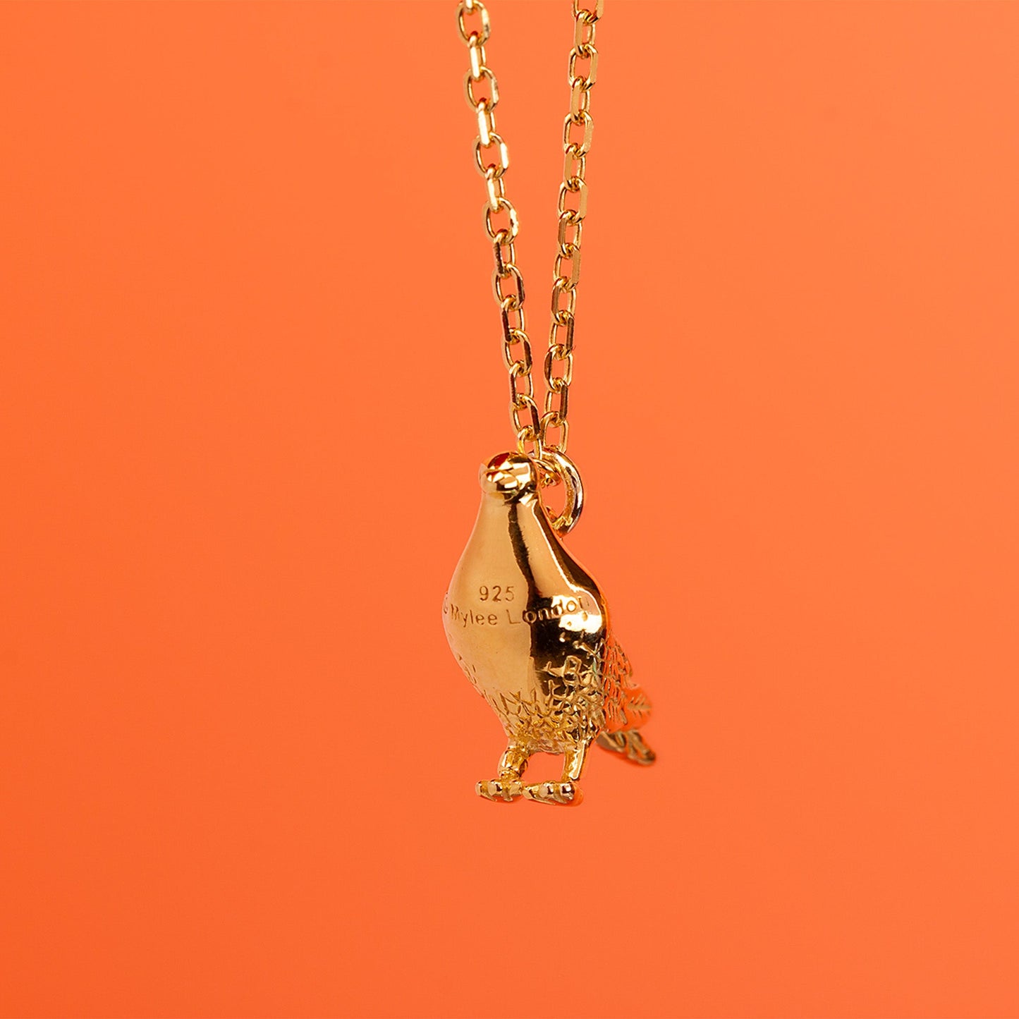 Racing Pigeon Gold Necklace - Personalised - MYLEE London