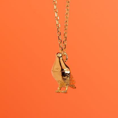 Racing Pigeon Gold Necklace - Personalised - MYLEE London