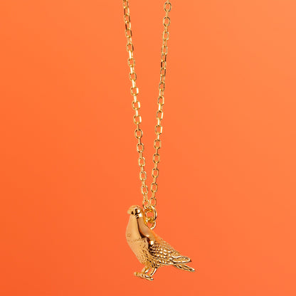 Racing Pigeon Gold Necklace - Personalised - MYLEE London